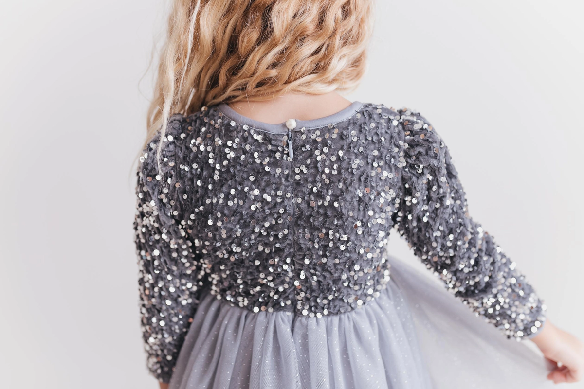 Silver Sequin Tutu Dress