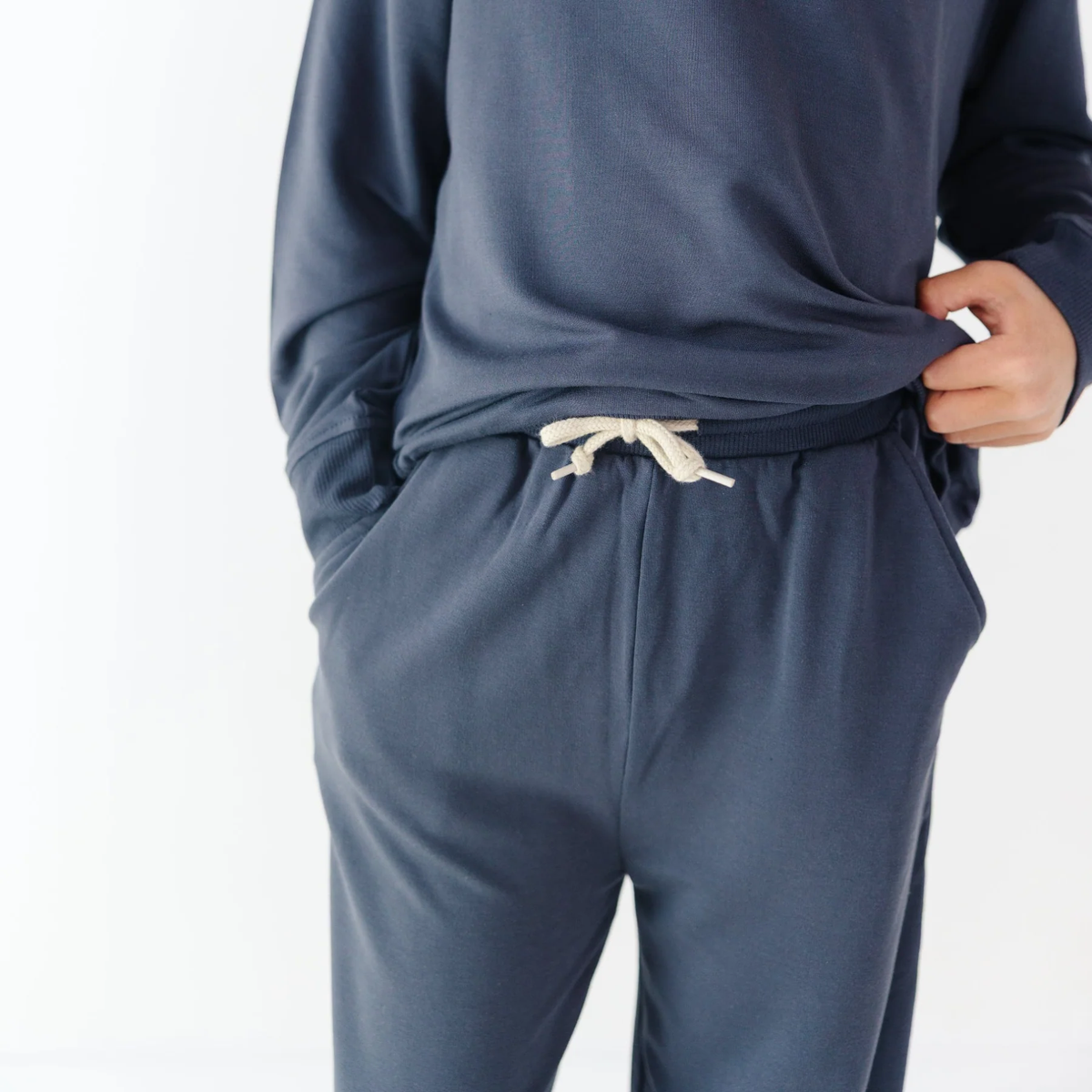 Dark Navy Bamboo Terry Joggers