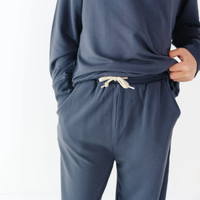 Dark Navy Bamboo Terry Joggers