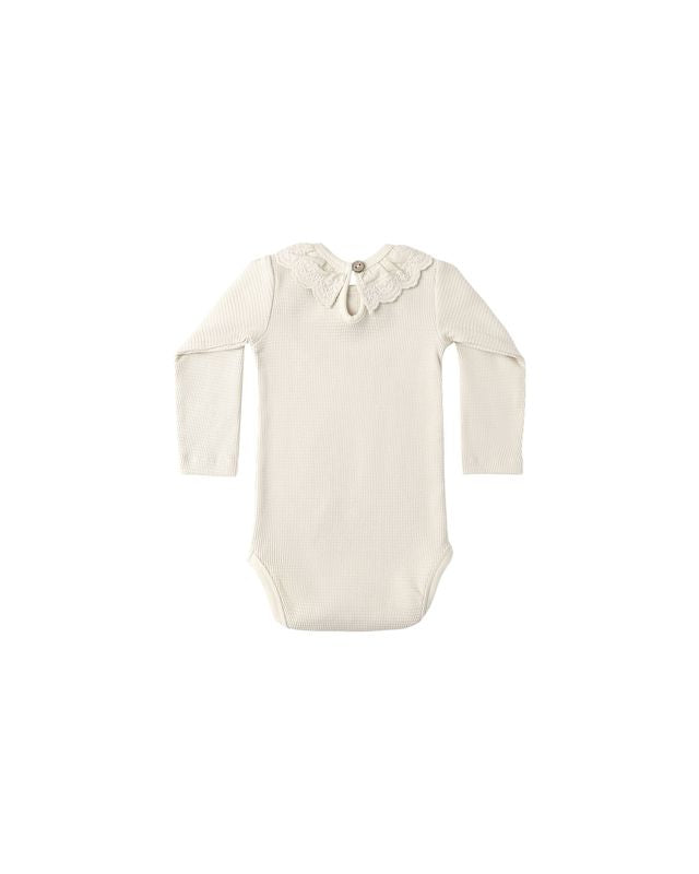 Ivory Ruffle Collar Bodysuit