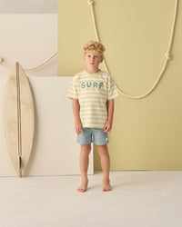 Sea Green Paneled Boardshort