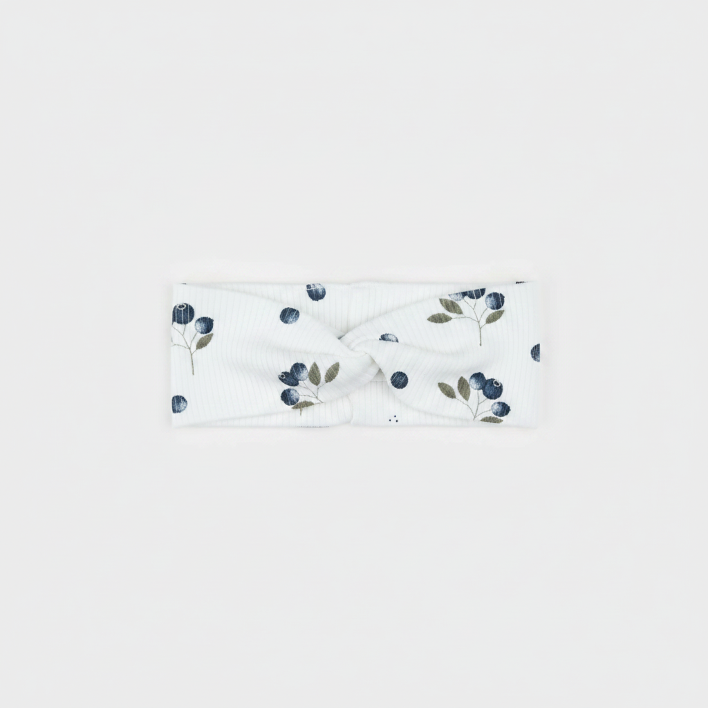 Blueberries Ribbed Headband