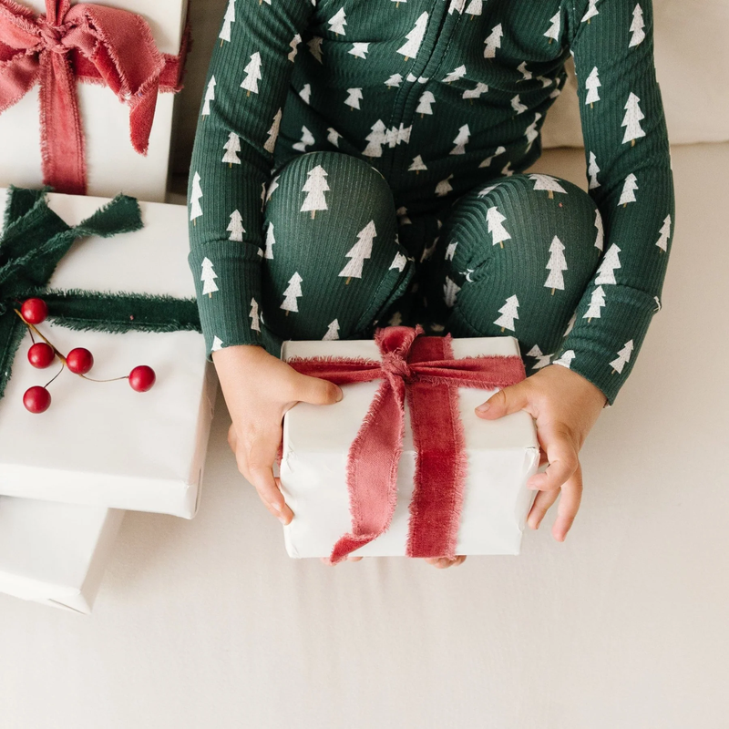 Christmas Trees Zip Romper