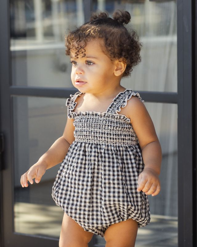 Black Check Julia Romper