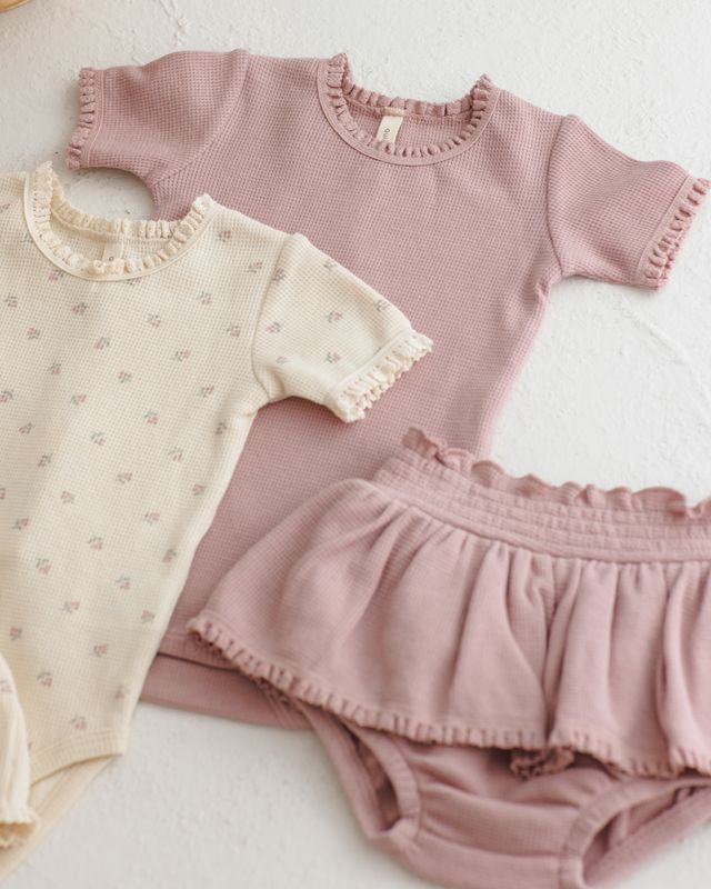 Mauve Waffle Skirted Bloomer