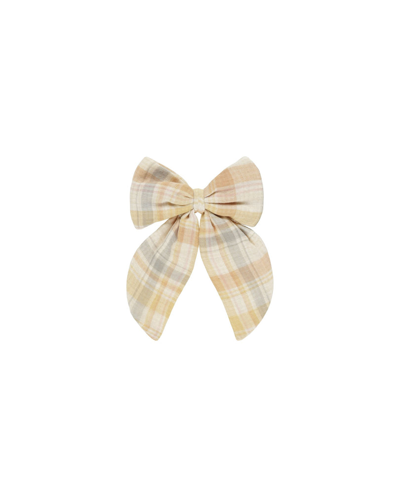 Pastel Plaid Oversized Bow