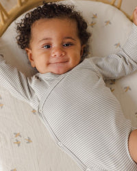 Sage Stripe Side Snap Bodysuit