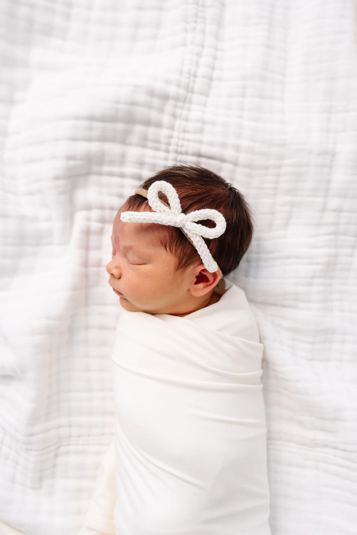Ivory Crochet Bow Headband