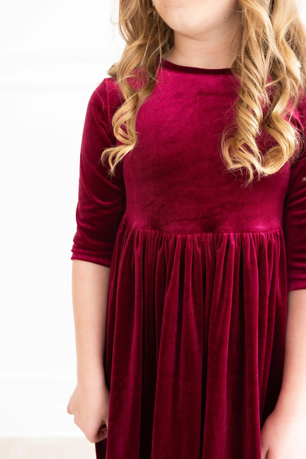 Cranberry Velvet Twirl Dress