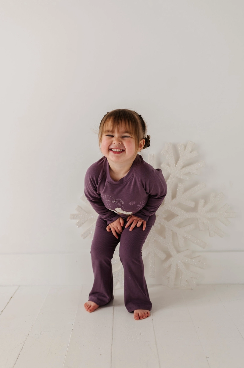 Plum Bamboo Flare Pants