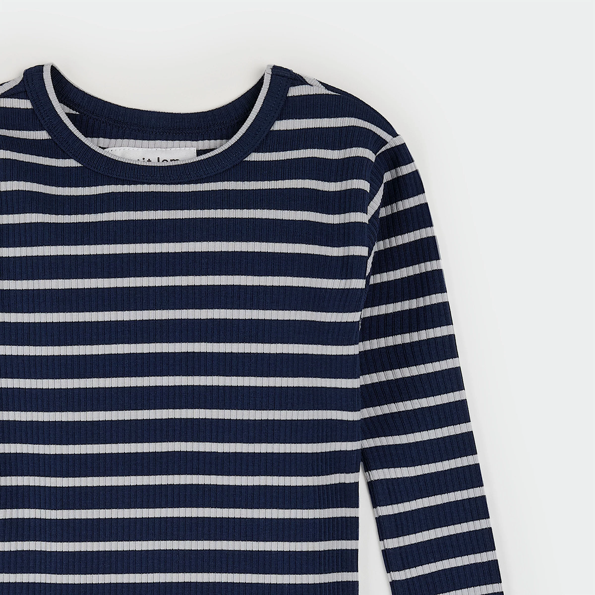Navy Stripe Ribbed Modal Pajama Set