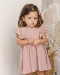 Mauve Waffle Daisy Dress