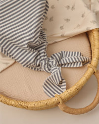 Ocean Stripe Knotted Baby Gown Set