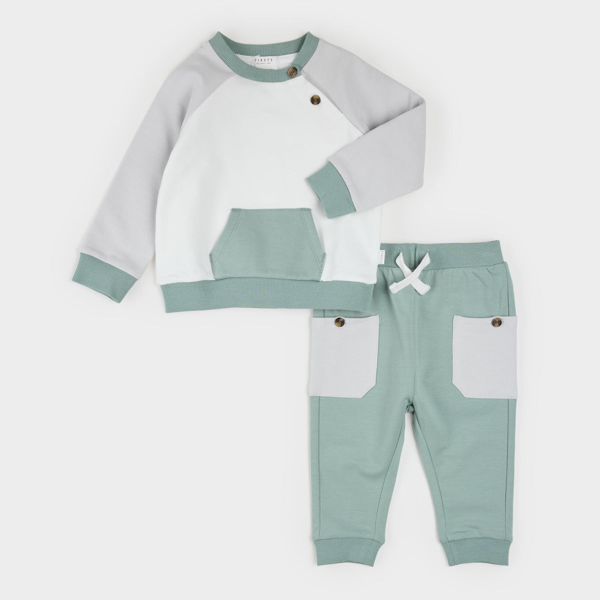 Sage Color Block Outfit Set