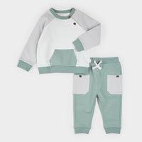 Sage Color Block Outfit Set
