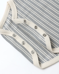 Steel Blue + Owls Ribbed Bodysuits 2pk