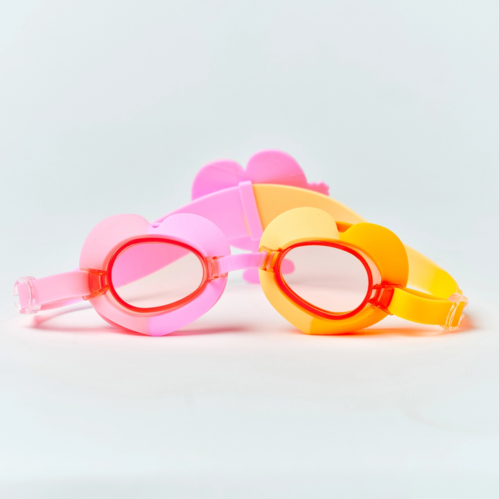 Pink Heart Kids Swimming Goggles