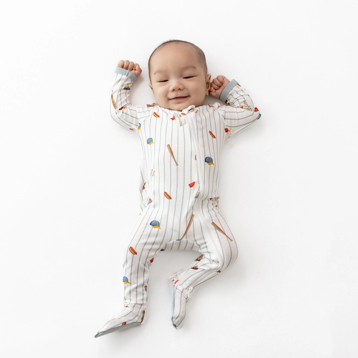 Home Run Bamboo Zippered Footie