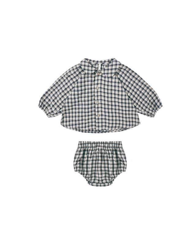 Navy Check Nellie Set