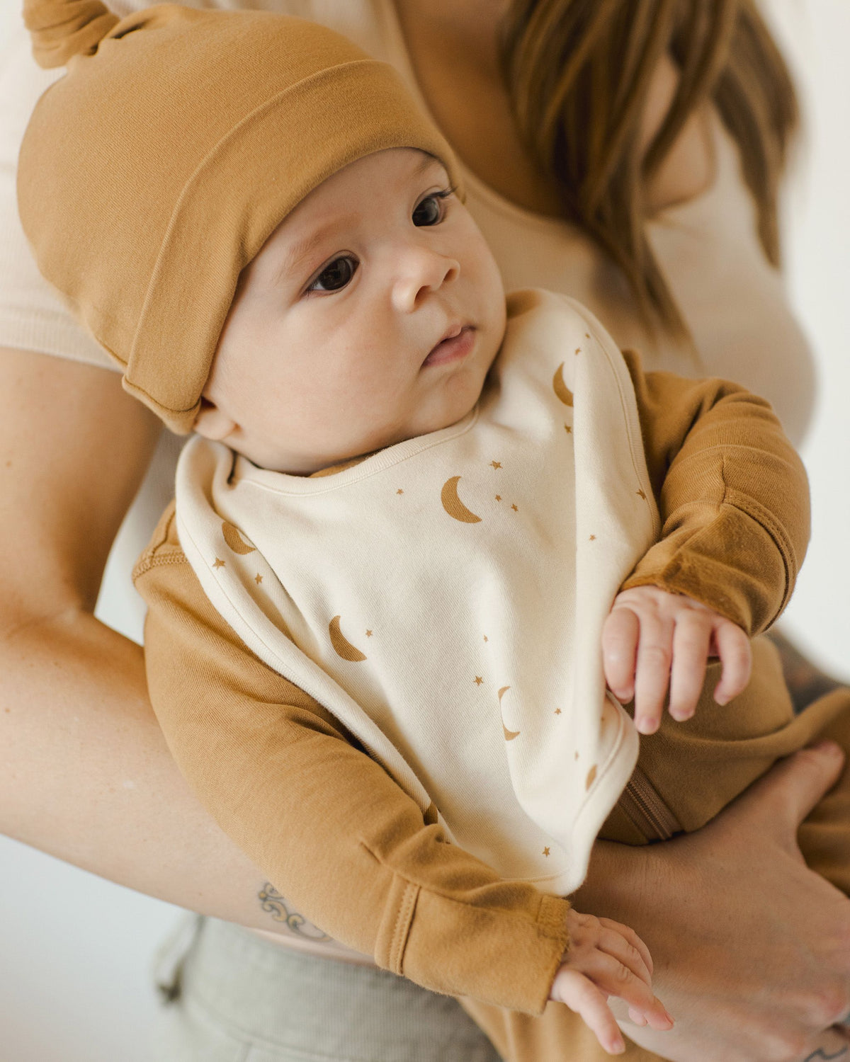 Golden Knotted Baby Hat