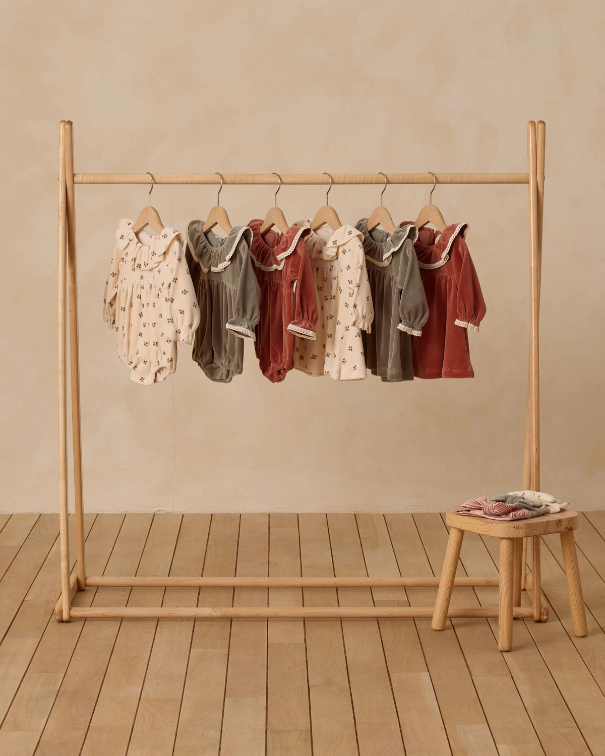 Cranberry Velour Romper