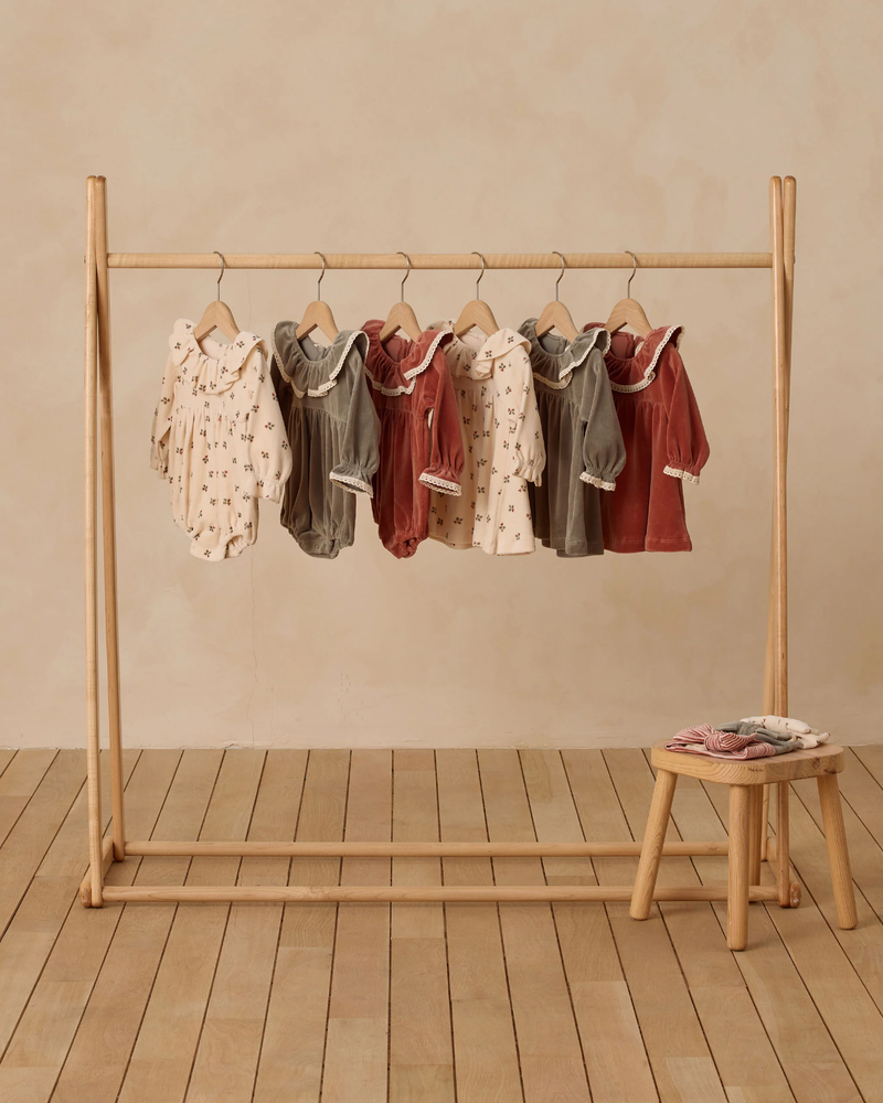 Cranberry Velour Romper