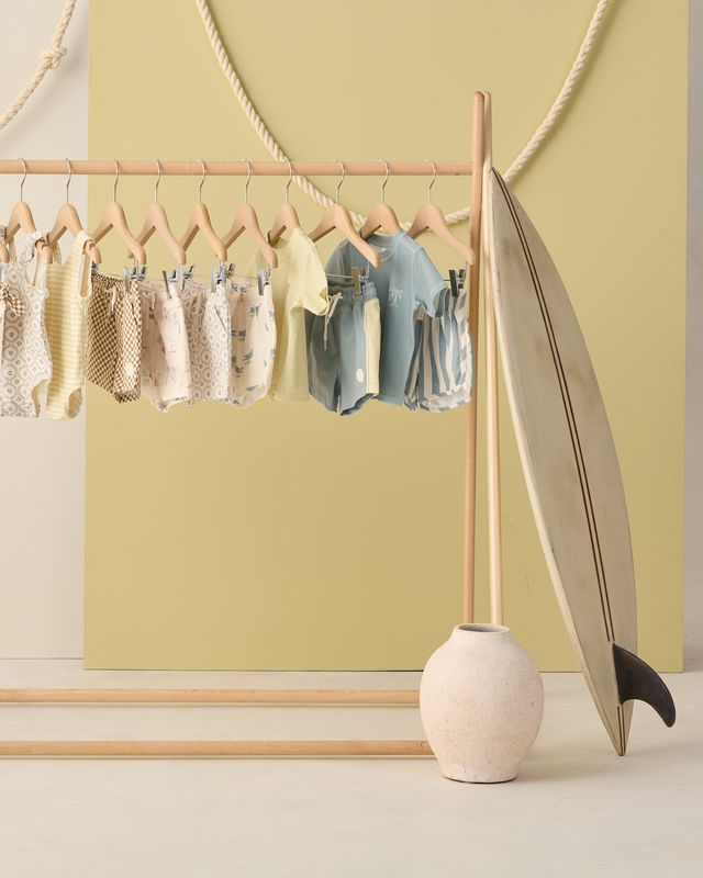 Green Stripe Swim Trunk