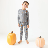 Halloween Boo Crew Small Ribbed Pajama Set