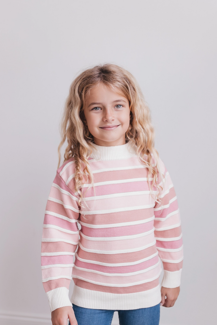 Pink Ombre Stripe Sweater