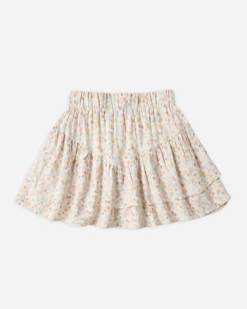 Floral patterned skirt on a white background