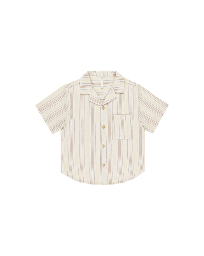 Summer Stripe Lapel Shirt