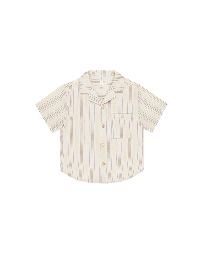 Summer Stripe Lapel Shirt