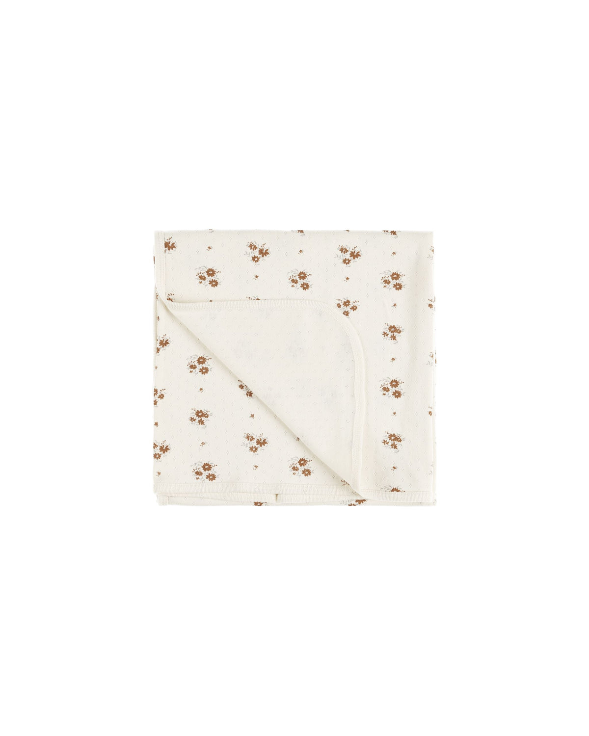 Autumn Flora Pointelle Baby Blanket