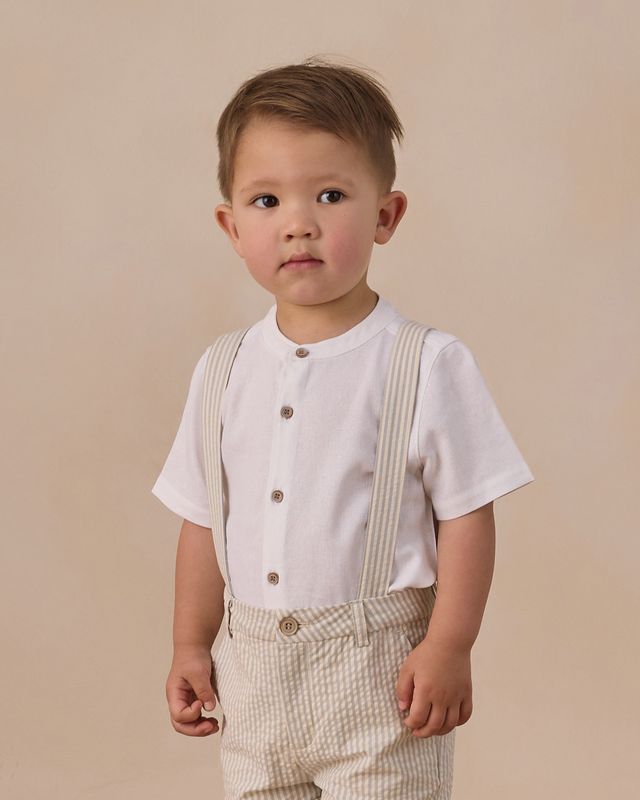 Sky Stripe Suspender Short