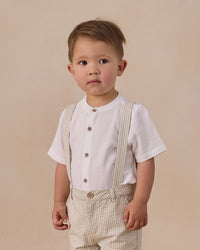 Sky Stripe Suspender Short