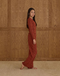 Tween Ruby Ditsy Ribbed Lounge Set