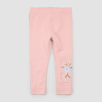 Pink Floral Embroidered Pullover + Legging Set