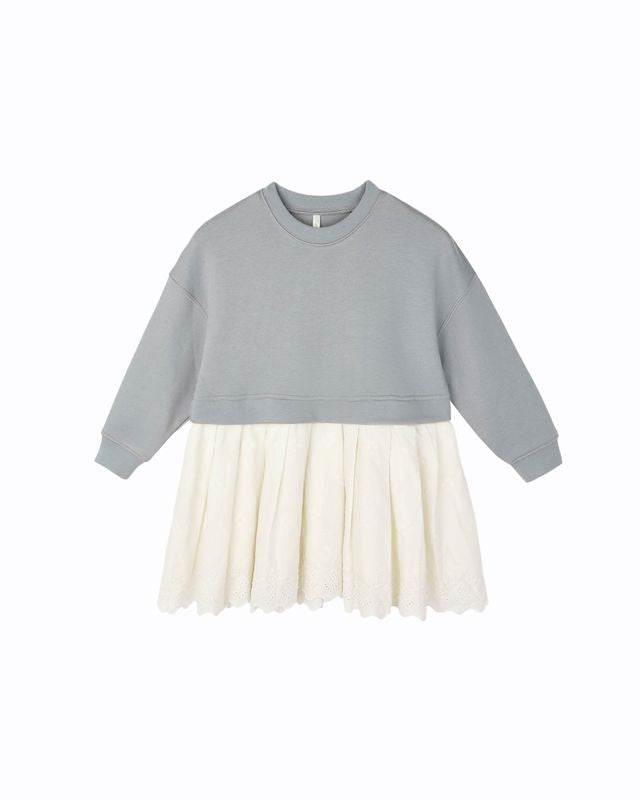 Dusty Blue Sweatshirt Dress