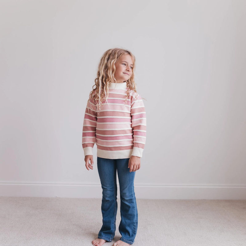 Pink Ombre Stripe Sweater