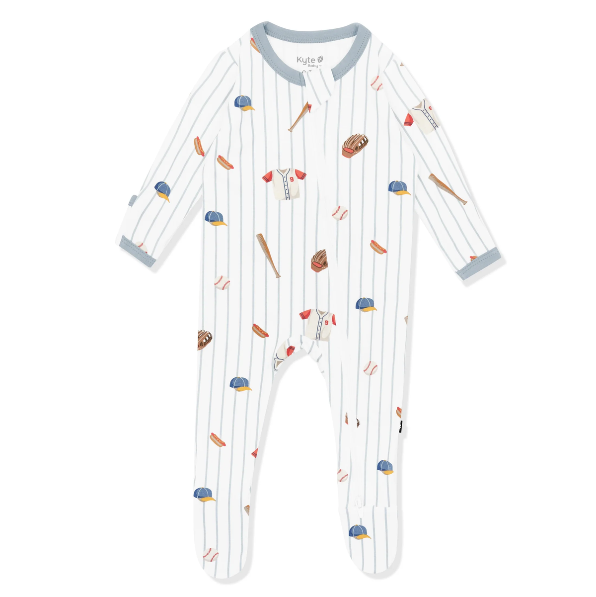 Home Run Bamboo Zippered Footie