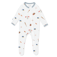 Home Run Bamboo Zippered Footie