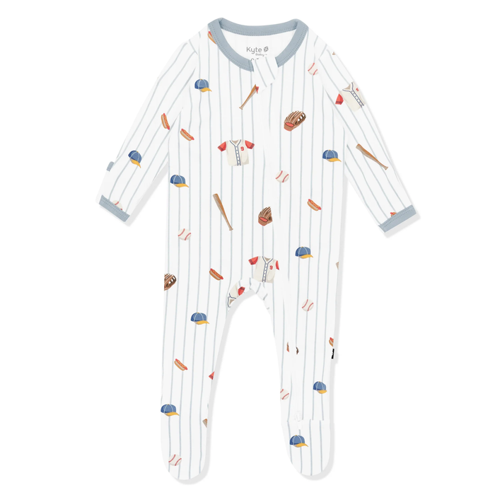 Home Run Bamboo Zippered Footie