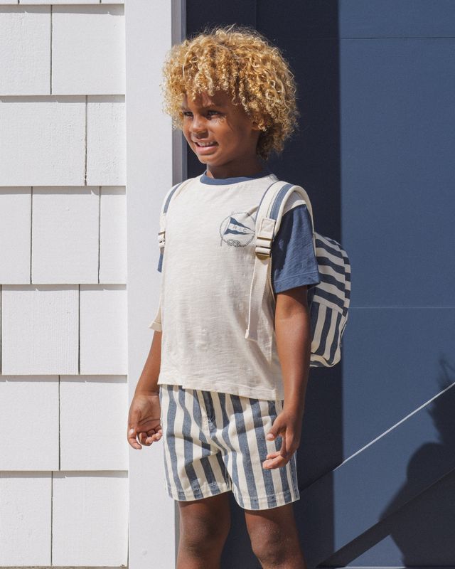 Navy Stripe Dawson Short