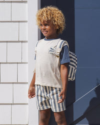 Navy Stripe Dawson Short