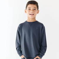 Dark Navy Brave Bamboo Terry Pullover