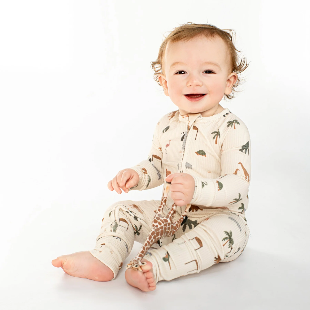 Zoo Day Bamboo Zip Romper