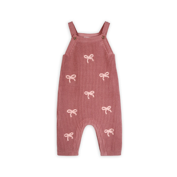Rose Bow Knitted Jumpsuit Set