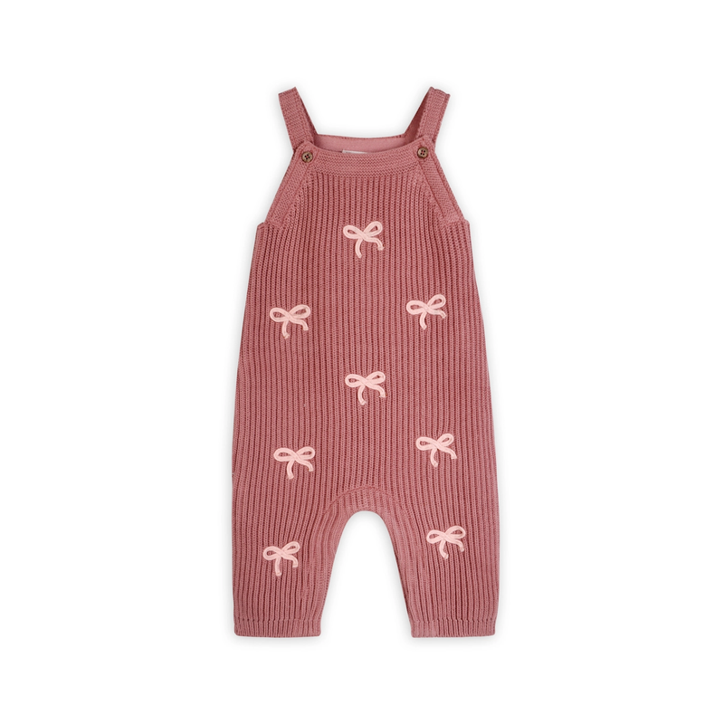 Rose Bow Knitted Jumpsuit Set