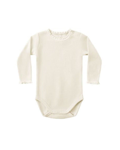 Natural Waffle Long Sleeve Bodysuit
