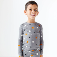 Halloween Boo Crew Small Ribbed Pajama Set